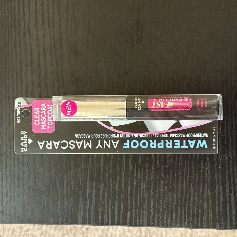 Hard Candy Mascara Topcoat Women 0.41oz Clear New Waterproof Fast & Fabulous 901